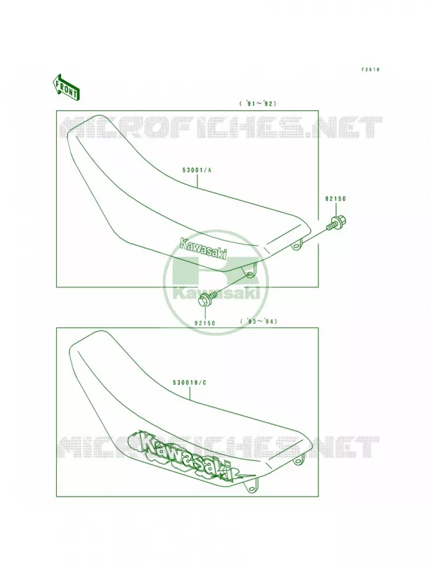 Seat Kawasaki MOTOS 250 1994 KDX250  KDX250-D4