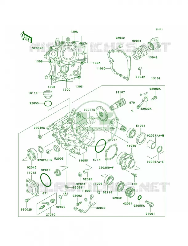 Front Bevel Gear Kawasaki MOTOS 1200 2002 Voyager XII  ZG1200-B16