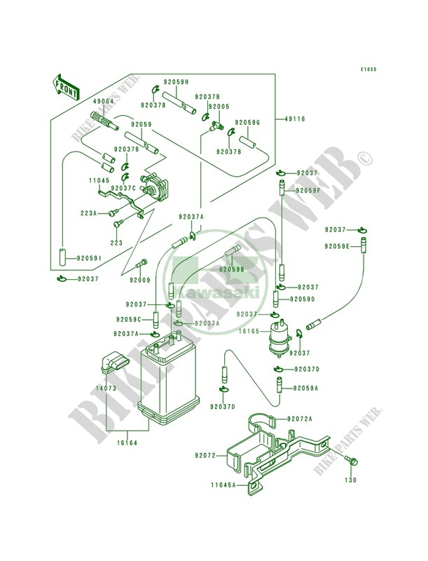Fuel Evaporative System for Kawasaki Voyager XII 2000