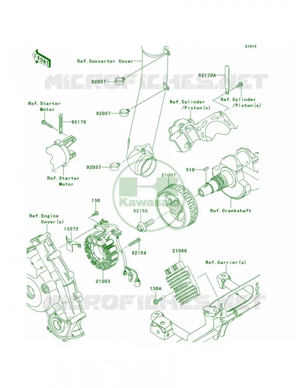 Generator Kawasaki QUAD 750 2014 Brute Force 750 4x4i EPS  KVF750JEF