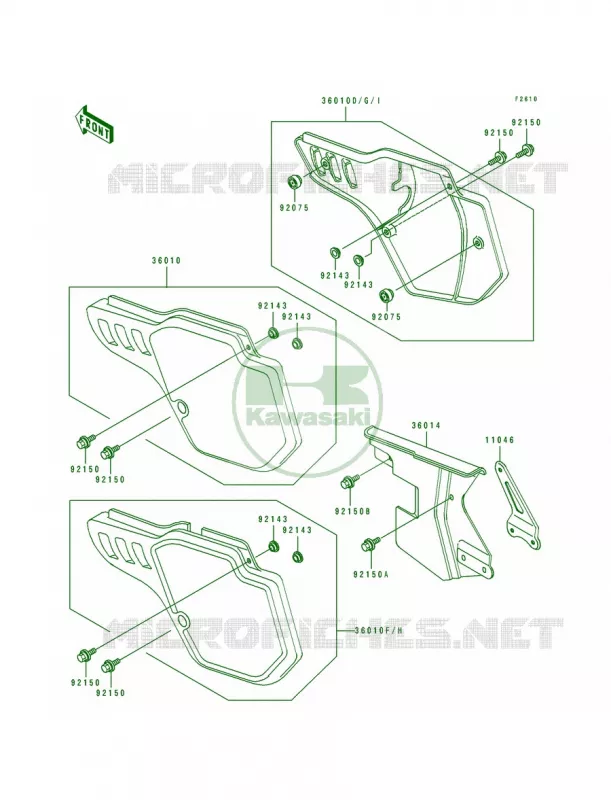 Side CoverChain Case Kawasaki MOTOS 200 1991 KDX200  KDX200-E3