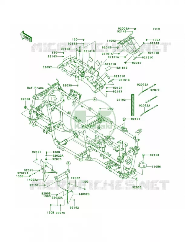 Frame Fittings Kawasaki QUAD 750 2012 Brute Force 750 4x4i  KVF750LCF