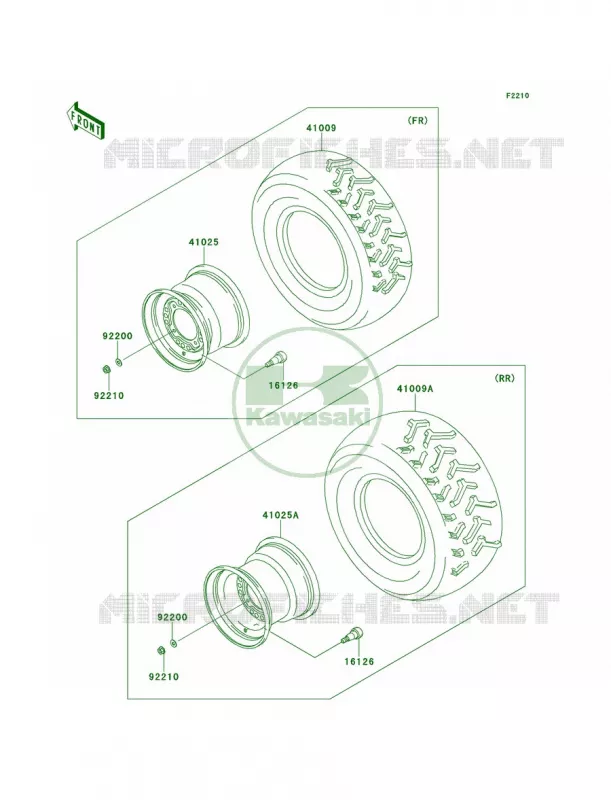 WheelsTires Kawasaki QUAD 360 2012 Prairie 360 4x4  KVF360ACF