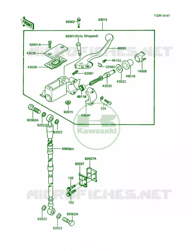 Front Master Cylinder Kawasaki MOTOS 200 1987 KDX200  KDX200-C2