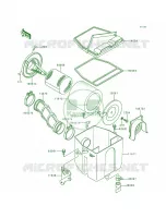 Air FilterKLF300 B1 for Kawasaki Bayou 300 1988