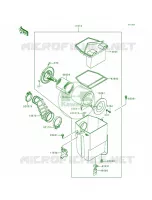 Air FilterKLF300 B2B3B4 for Kawasaki Bayou 300 1988