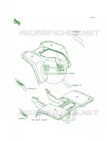 DecalKLF300 B3 for Kawasaki Bayou 300 1988
