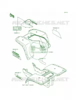 DecalKLF300 B4 for Kawasaki Bayou 300 1988