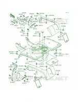 Rear Fender for Kawasaki Bayou 300 1988