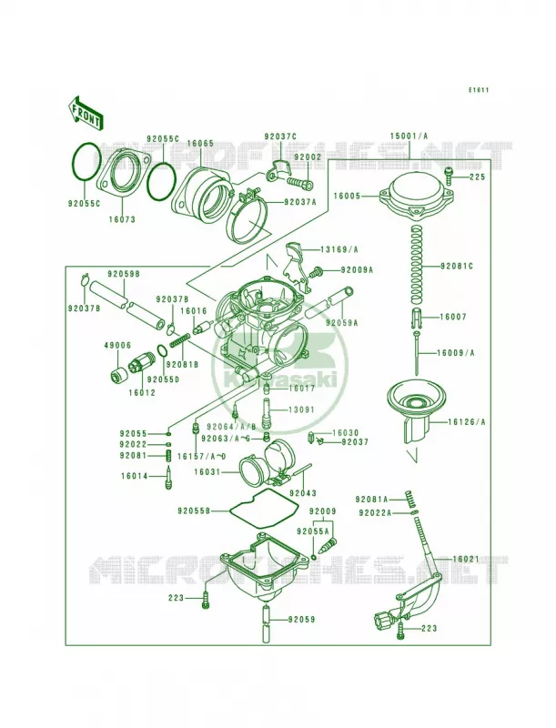 Carburetor Kawasaki QUAD 300 1988 Bayou 300  KLF300-B1