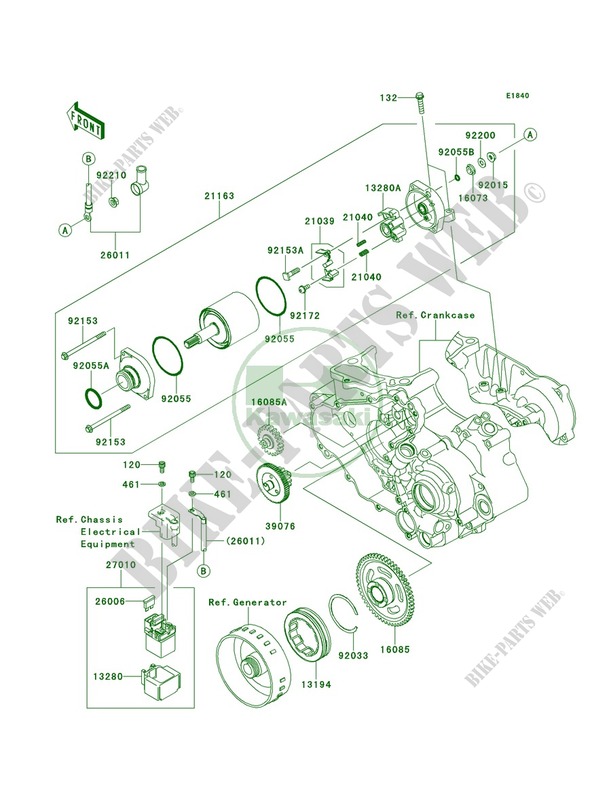 Starter Motor for Kawasaki KFX450R 2012