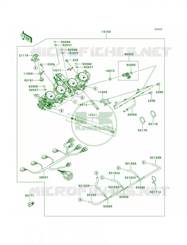 Throttle Kawasaki MOTOS 1400 2010 Concours 14 ABS  ZG1400CAF