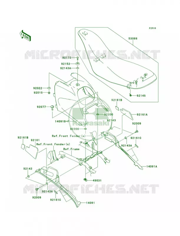 Seat Kawasaki QUAD 700 2009 KFX700  KSV700B9F