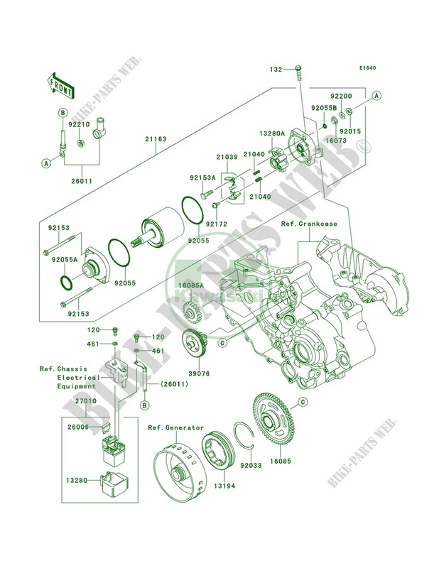 Starter Motor for Kawasaki KFX450R 2008