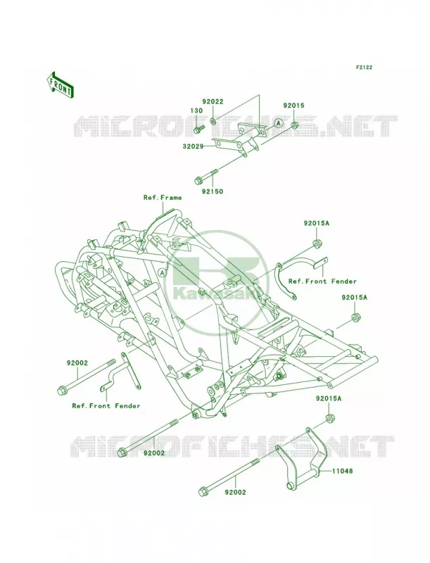 Engine Mount Kawasaki QUAD 300 2001 Lakota Sport  KEF300-B1