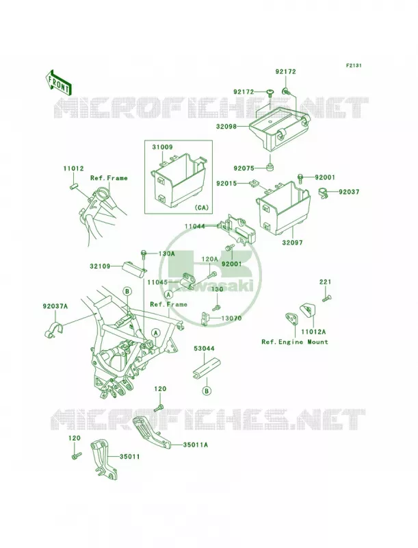 Frame Fittings Kawasaki MOTOS 1000 2004 Concours  ZG1000-A19