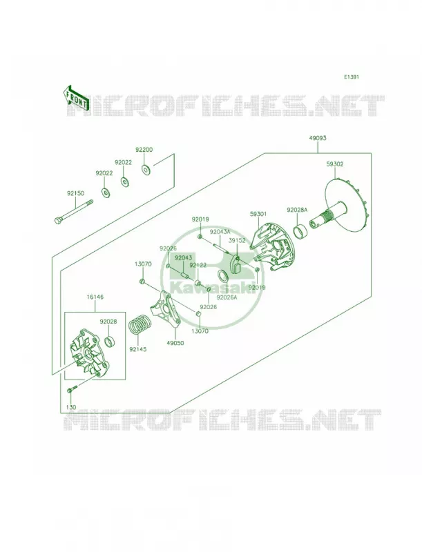 Drive Converter Kawasaki MULE 620 2015 MULE 4010 TRANS4x4  KAF620RFFA
