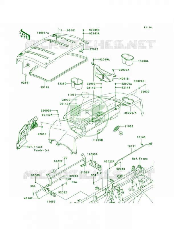 FendersS9F-SBF Kawasaki MULE 620 2012 Mule 4010 Trans4x4 Realtree APG HD  KAF620SCF