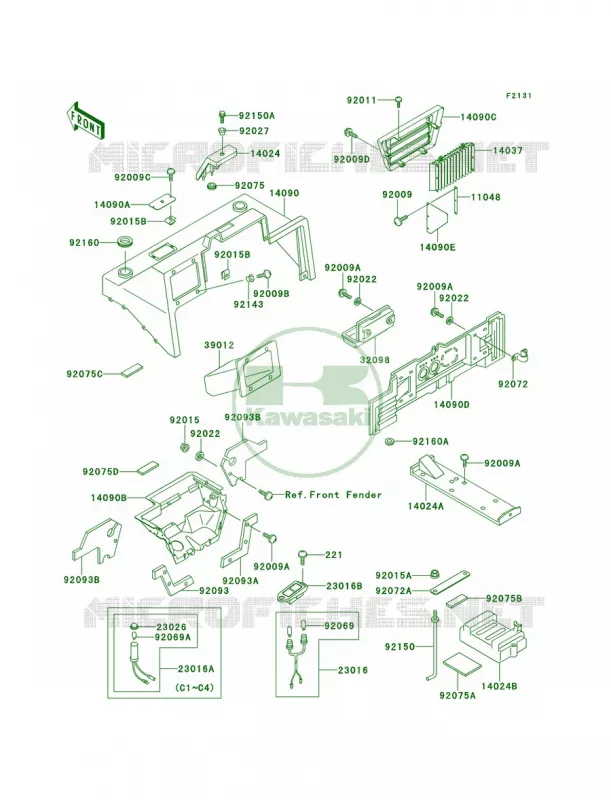 Frame Fittings Kawasaki MULE 620 2007 MULE 2500  KAF620-C5