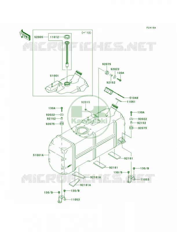 Fuel TankMBF-MDF Kawasaki MULE 620 2010 MULE 4010 4X4  KAF620MAF