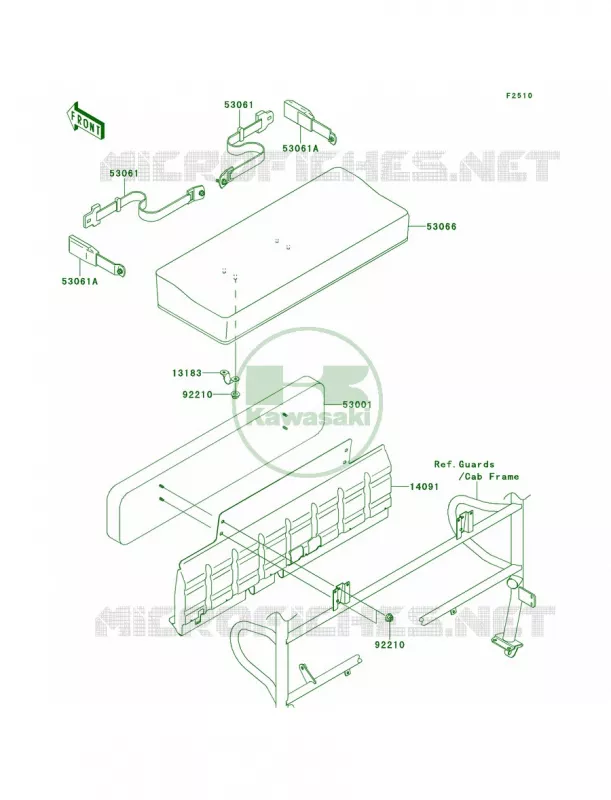 SeatM9FMAF Kawasaki MULE 620 2010 MULE 4010 4X4  KAF620MAF