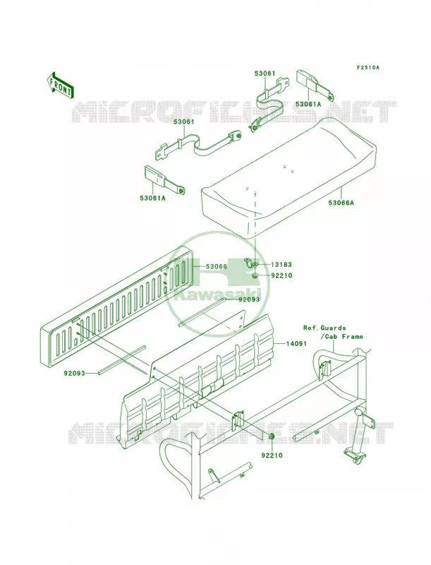 SeatMBF-MDF Kawasaki MULE 620 2010 MULE 4010 4X4  KAF620MAF