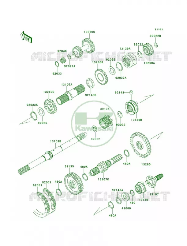 Transmission Kawasaki MULE 620 2010 MULE 4010 4X4  KAF620MAF