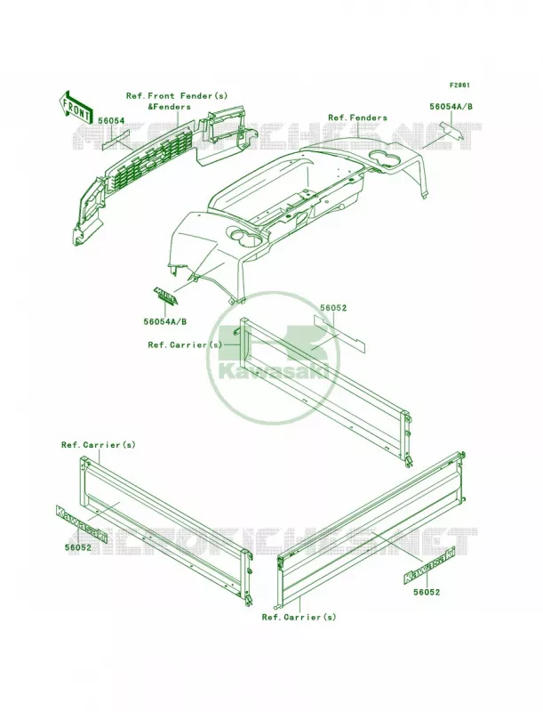 Decals Kawasaki MULE 620 2010 MULE 4000  KAF620PAF