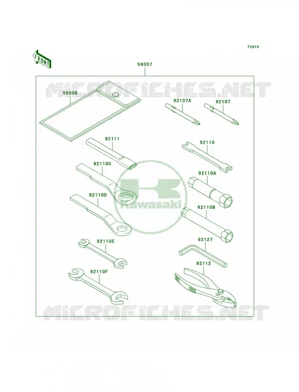 Owner's Tools Kawasaki MOTOS 650 2010 KLR650  KL650EAF