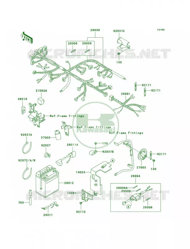 Chassis Electrical Equipment Kawasaki MOTOS 650 2007 KLR650  KL650A7F