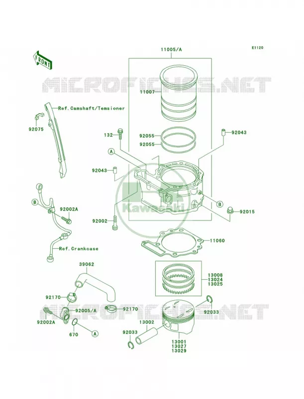 CylinderPistons Kawasaki MOTOS 650 1999 KLR650  KL650-A13