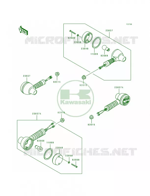 Turn Signals Kawasaki MOTOS 250 1995 KLR250  KL250-D12