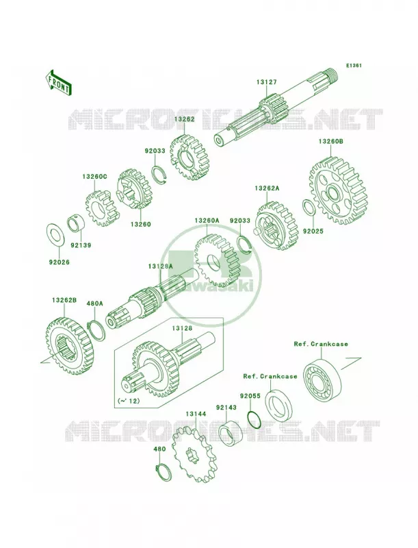 Transmission Kawasaki MOTOS 110 2010 KLX110  KLX110CAF