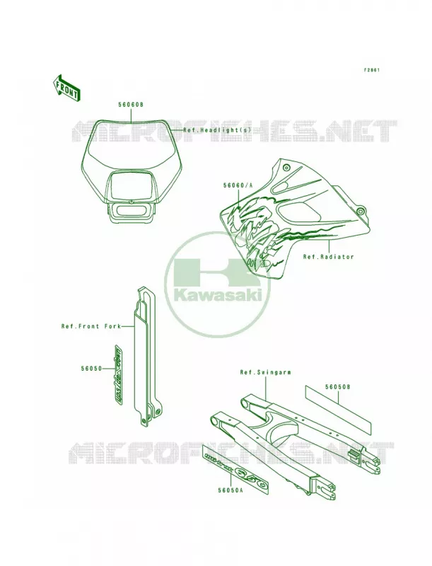 DecalsKLX650-A1A2 Kawasaki MOTOS 650 1993 KLX650R  KLX650-A1