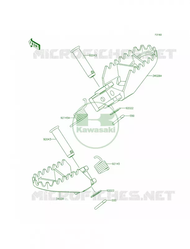 Footrests Kawasaki MOTOS 85 2015 KX85  KX85CFF