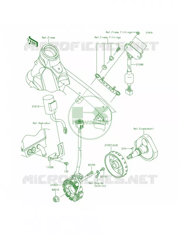 Generator Kawasaki MOTOS 250 2015 KX250F  KX250ZFF