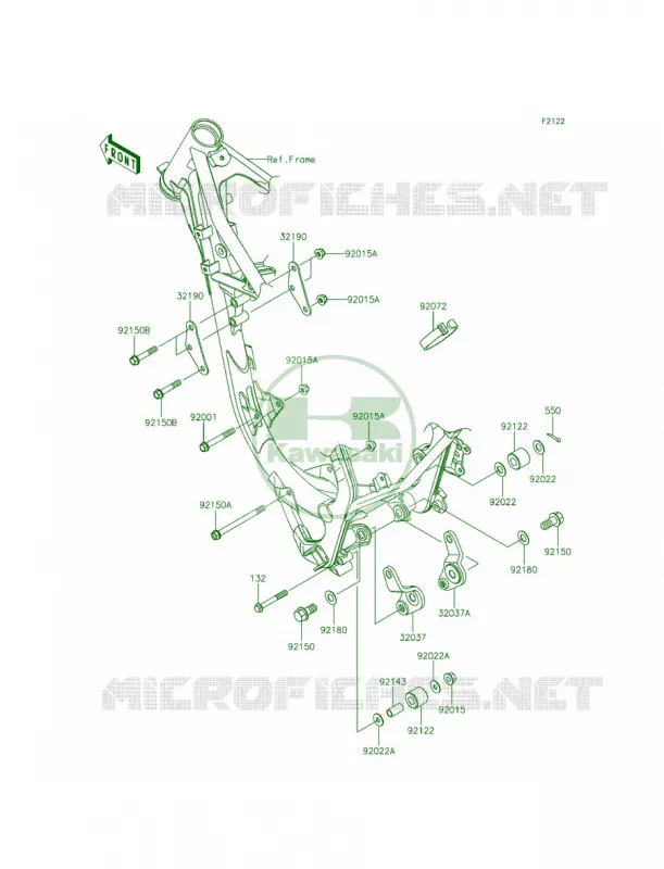 Engine Mount Kawasaki MOTOS 85 2014 KX85  KX85CEF