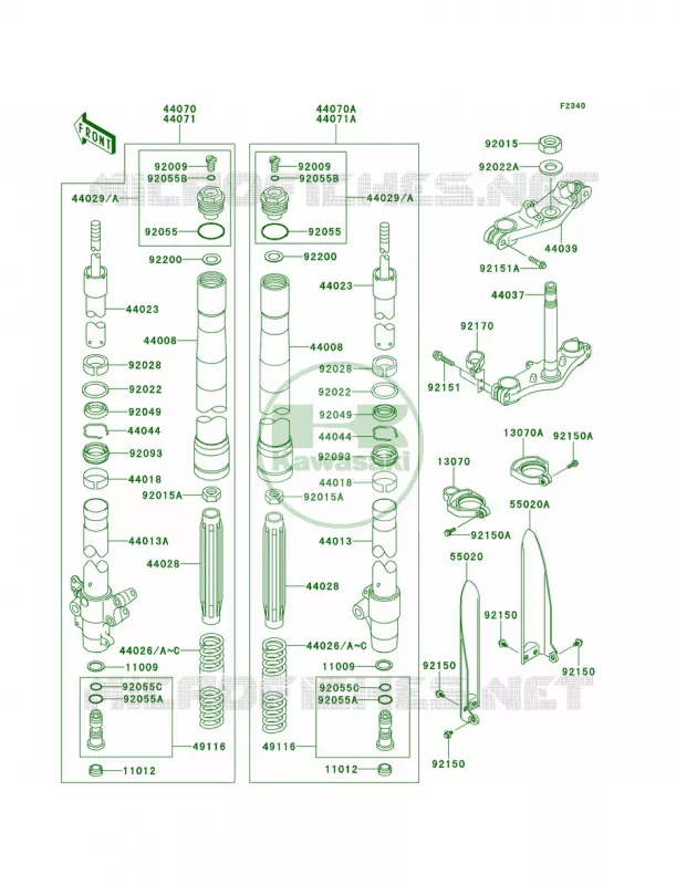 Front Fork Kawasaki MOTOS 85 2013 KX85  KX85ADF