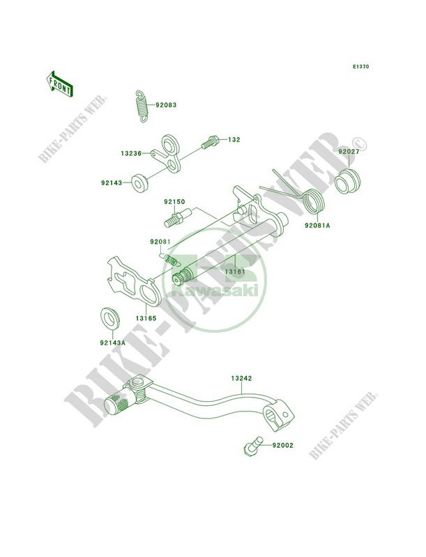 Gear Change Mechanism for Kawasaki KX100 2000