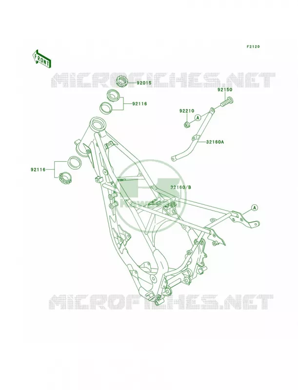 Frame Kawasaki MOTOS 80 2000 KX80  KX80-W3