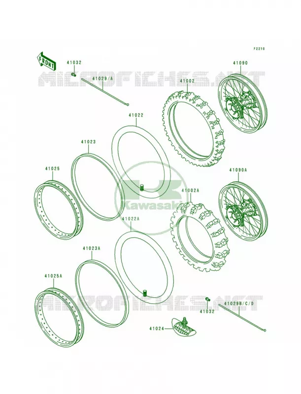 TireKX80-R2R3 Kawasaki MOTOS 80 1992 KX80  KX80-R2