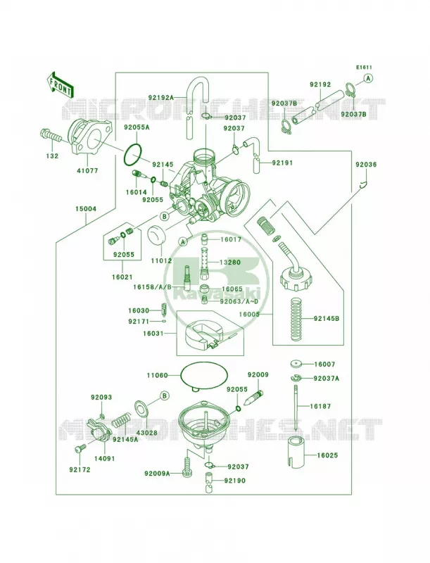 Carburetor Kawasaki MOTOS 140 2008 KLX140L  KLX140B8F