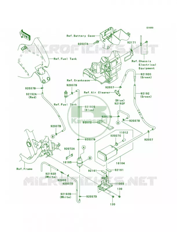 Fuel Evaporative SystemCA Kawasaki MOTOS 1700 2010 Vulcan 1700 Classic  VN1700EAF