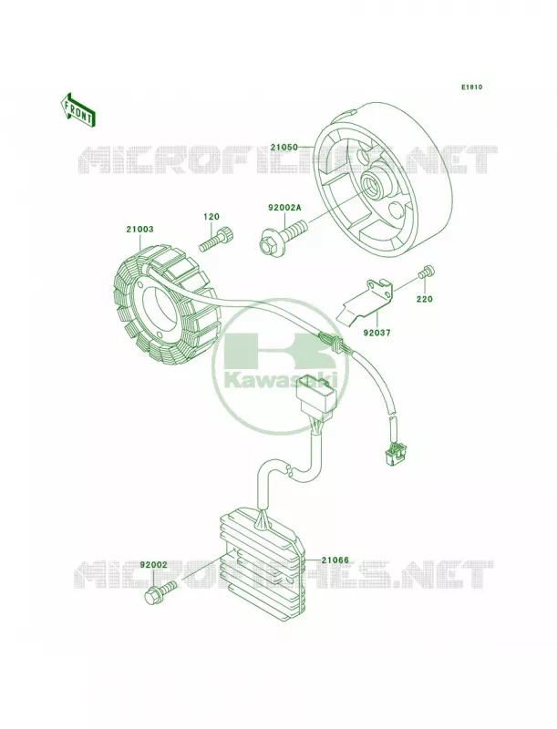 Generator Kawasaki MOTOS 500 2008 Vulcan 500 LTD  EN500C8F