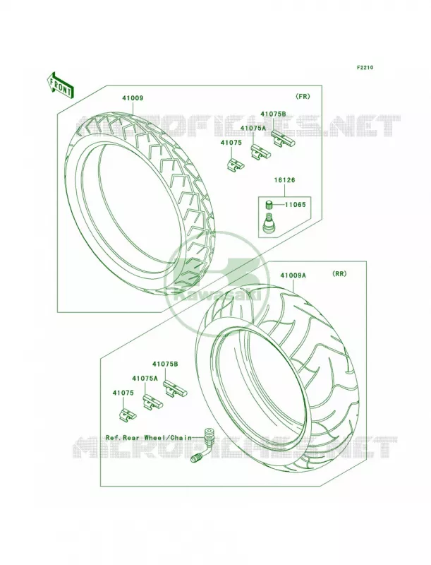 Tires Kawasaki MOTOS 2000 2008 Vulcan 2000  VN2000G8F