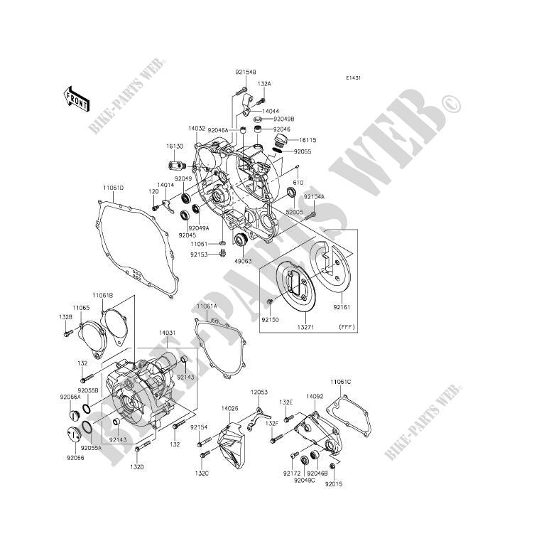 ENGINE COVERS for Kawasaki Z250SL ABS 2015