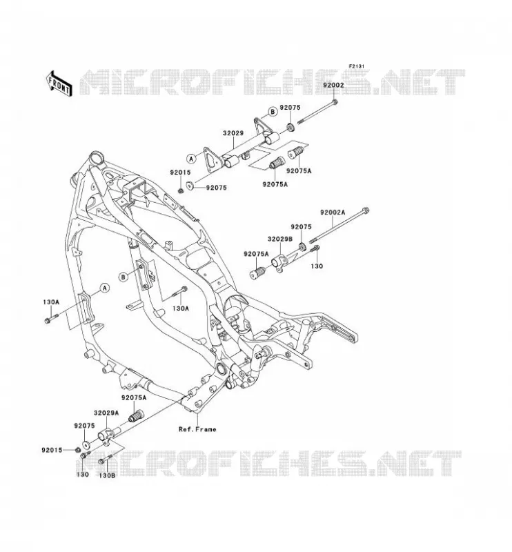 FRAME PARTS (COUVERTURE) Kawasaki MOTOS 1500 1998 VN1500 CLASSIC  VN1500-E1