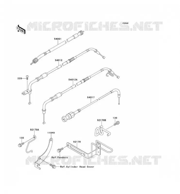 CABLES Kawasaki MOTOS 1500 1998 VN1500 CLASSIC  VN1500-E1
