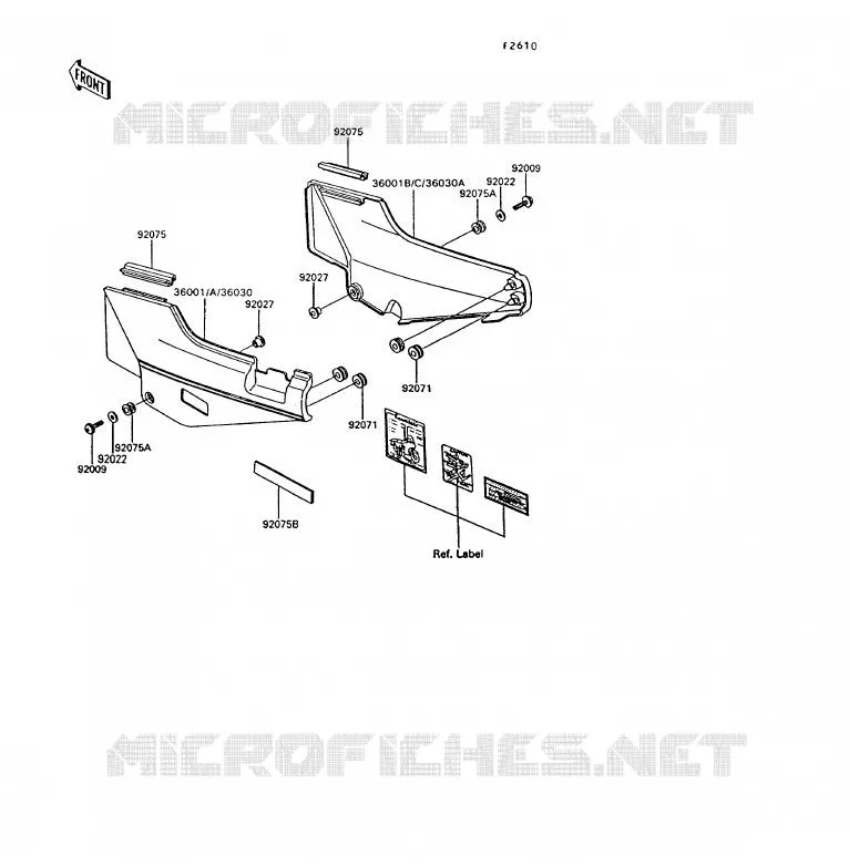 SIDE COWLING Kawasaki MOTOS 1000 1993 1000GTR  ZG1000-A8