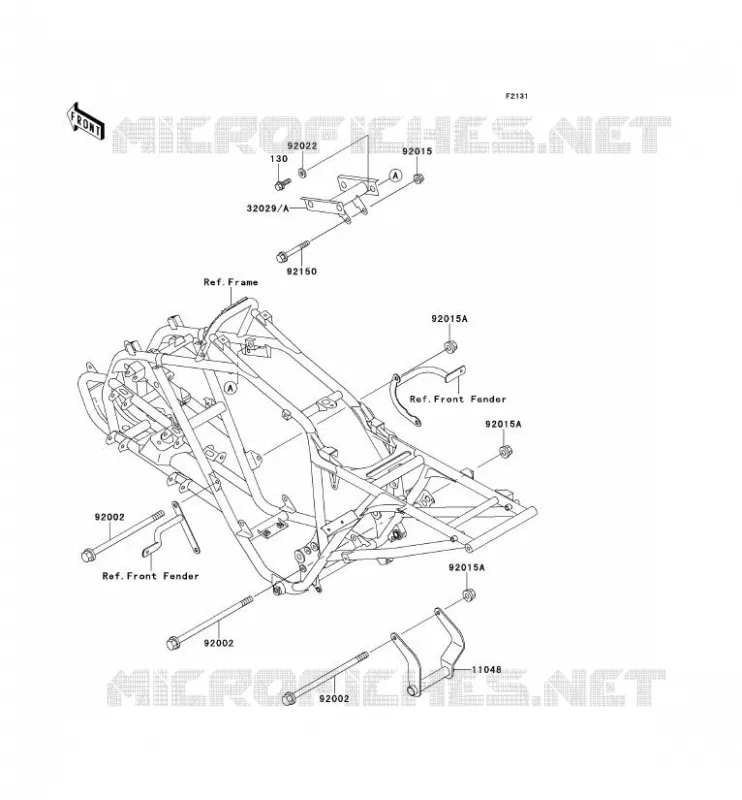 FRAME PARTS (COUVERTURE) Kawasaki QUAD 300 1999 KEF300  KEF300-A5